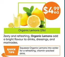 Healthy Planet Organic Lemons offer