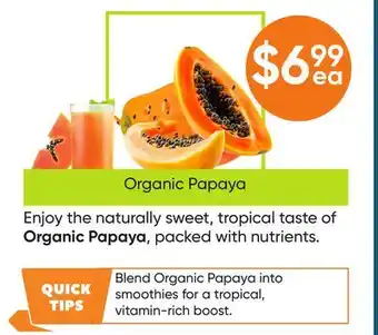 Healthy Planet Organic Papaya offer