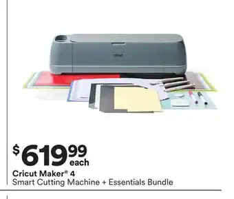 Michaels Cricut Maker 4 Smart Cutting Machine + Essentials Bundle offer