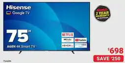 Visions Electronics 75 4K Smart TV offer