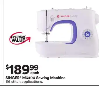 Michaels SINGER M3400 Sewing Machine 116 stitch applications offer