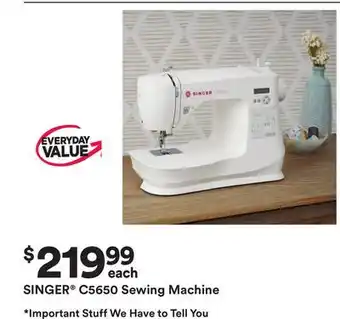 Michaels SINGER C5650 Sewing Machine offer