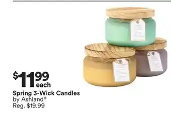 Michaels Spring 3-Wick Candles by Ashland offer