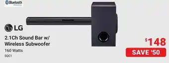 Visions Electronics 2.1Ch Sound Bar w/ Wireless Subwoofer offer