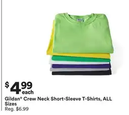 Michaels Gildan Crew Neck Short-Sleeve T-Shirts, ALL Sizes offer