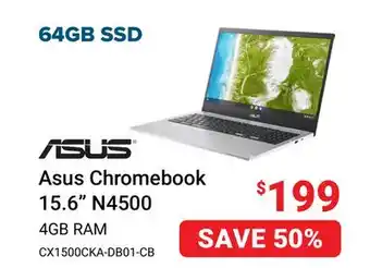 Visions Electronics Asus Chromebook 15.6 N4500 offer