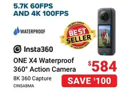 Visions Electronics ONE X4 Waterproof 360° Action Camera offer