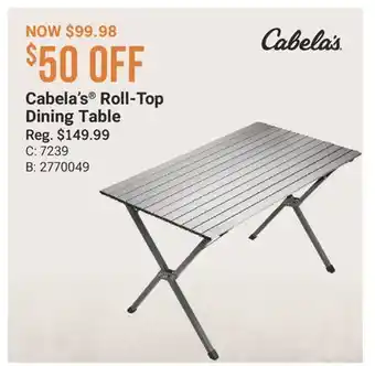 Cabela's Cabela's Roll-Top Dining Table offer