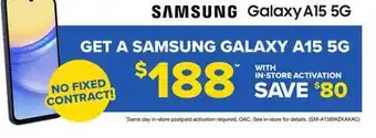 Visions Electronics SAMSUNG GALAXY A15 5G offer