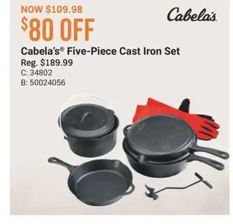 Cabela's Cabela's Five-Piece Cast Iron Set offer