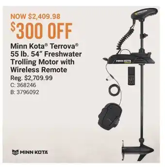 Cabela's Minn Kota Terrova 55 lb. 54 Freshwater Trolling Motor with Wireless Remote offer