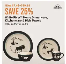 Cabela's White River Home Dinnerware, Kitchenware & Dish Towels offer