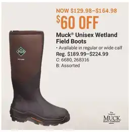 Cabela's Muck Unisex Wetland Field Boots offer