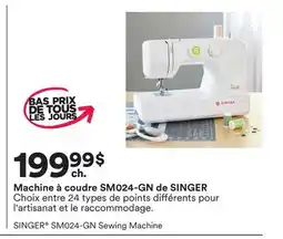 Michaels Machine à coudre SM024-GN de SINGER offer