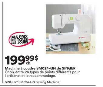 Michaels Machine à coudre SM024-GN de SINGER offer