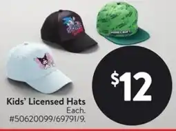 Walmart Kids' Licensed Hats offer