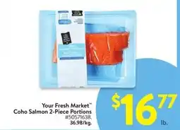 Walmart Your fresh market coho salmon 2-piece portions offer