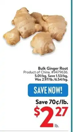 Walmart Bulk Ginger Root offer