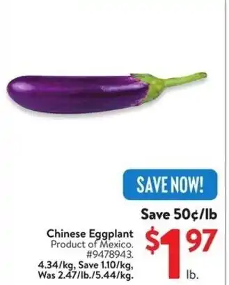 Walmart Chinese Eggplant offer