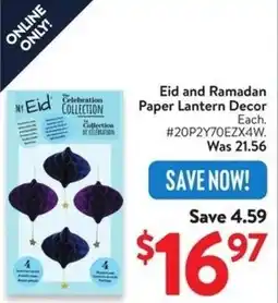 Walmart Eid and Ramadan Paper Lantern Decor offer