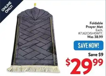 Walmart Foldable Prayer Mat offer