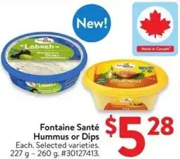 Walmart Fontaine Santé Hummus or Dips offer