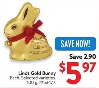 Walmart Lindt Gold Bunny offer