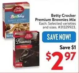 Walmart Betty crocker premium brownies mix offer