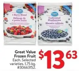 Walmart Great Value Frozen Fruit offer