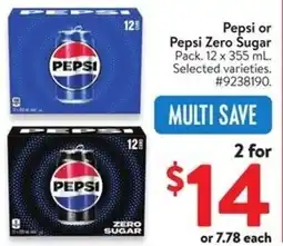 Walmart Pepsi or Pepsi Zero Sugar offer