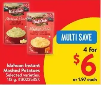 Walmart Idahoan Instant Mashed Potatoes offer