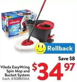 Walmart Vileda EasyWring Spin Mop and Bucket System offer