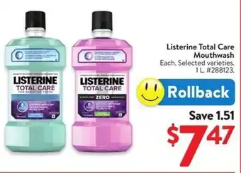 Walmart Listerine Total Care Mouthwash offer