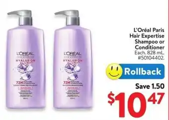 Walmart L'Oréal Paris Hair Expertise Shampoo or Conditioner Each offer