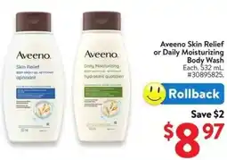 Walmart Aveeno Skin Relief or Daily Moisturizing Body Wash offer