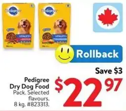 Walmart Pedigree Dry Dog Food offer