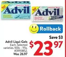 Walmart Advil Liqui-Gels offer