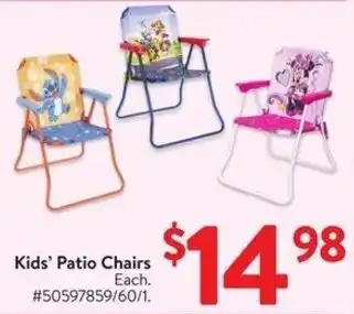 Walmart Kids' Patio Chairs offer