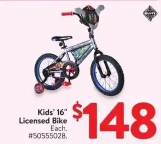 Walmart Kids' 16" Licensed Bike offer