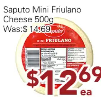 Ample Food Market Saputo Mini Friulano Cheese offer