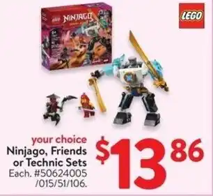 Walmart Ninjago and Friends or Technic Sets offer