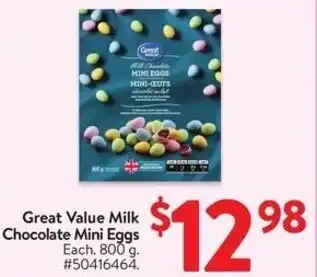 Walmart Great Value Milk Chocolate Mini Eggs offer