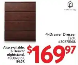 Walmart 4-Drawer Dresser offer