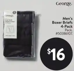 Walmart George. Men's Boxer Briefs 4-Pack offer