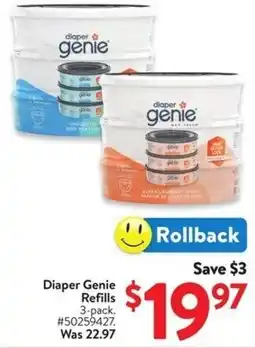 Walmart Diaper Genie Refills offer