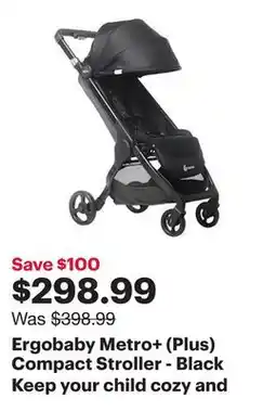 Best Buy Ergobaby Metro+ (Plus) Compact Stroller - Black offer