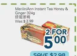 Oceans Fresh Food Market Merilin/Ann instant tea honey & ginger offer