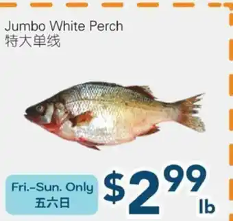 Oceans Fresh Food Market Jumbo white perch offer