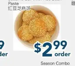 Oceans Fresh Food Market Sesame ball with red bean paste offer