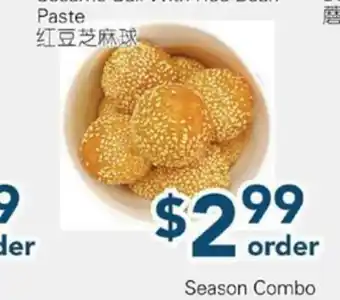 Oceans Fresh Food Market Sesame ball with red bean paste offer